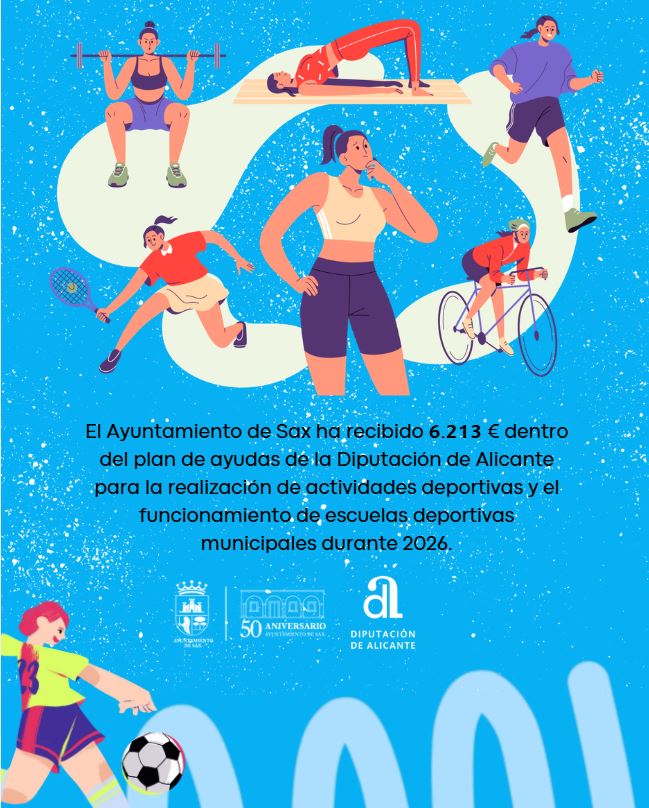 Subvención para actividades deportivas en Sax