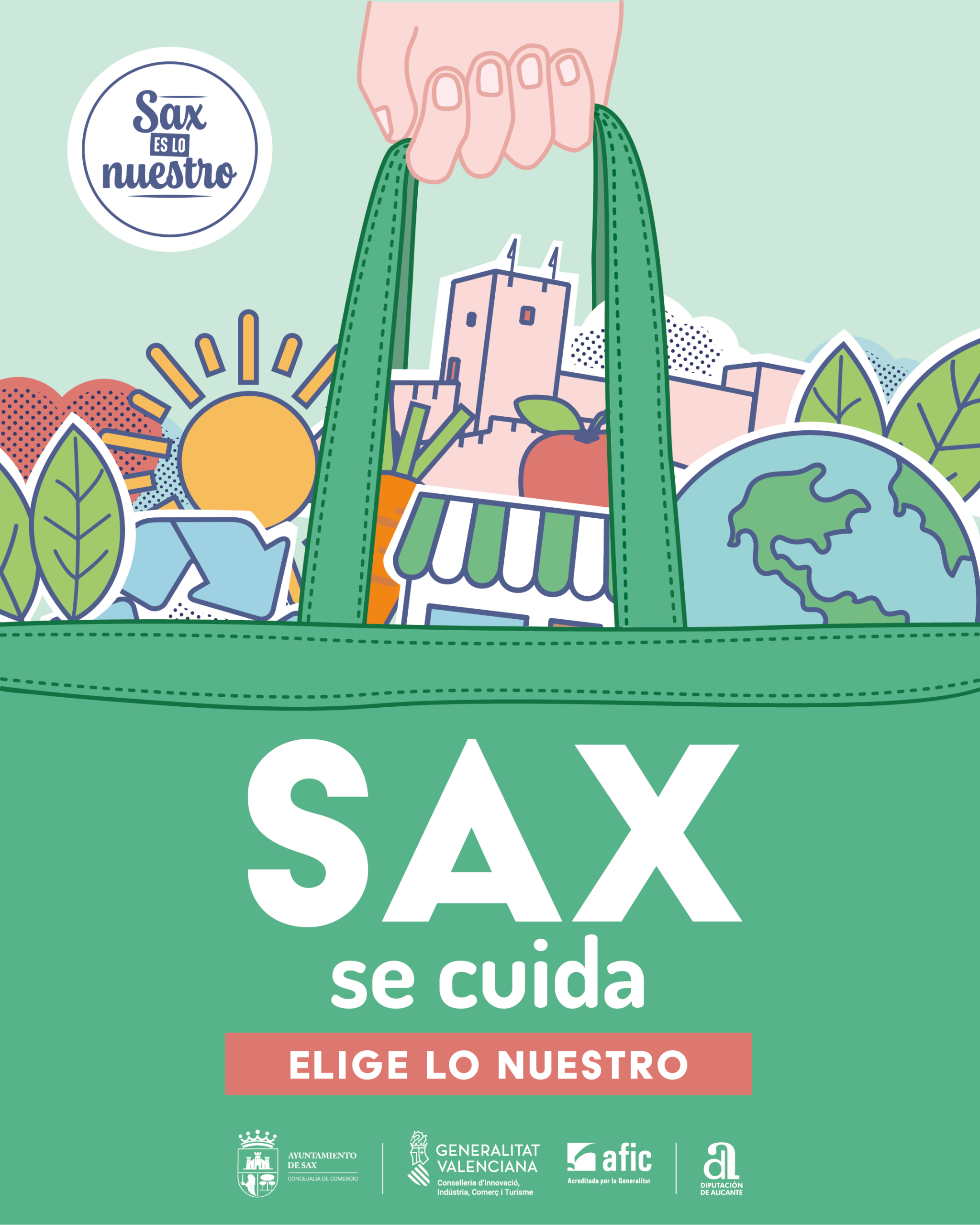 Bolsa reutilizable Sax es lo nuestro