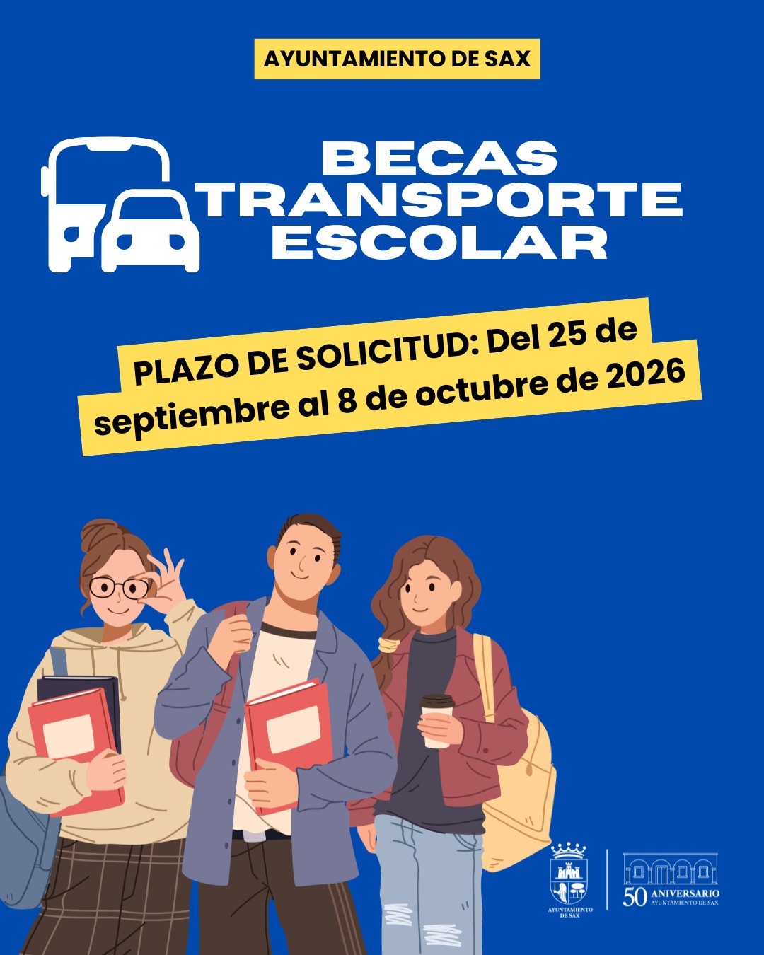 Becas de Transporte Escolar Ayuntamiento de Sax